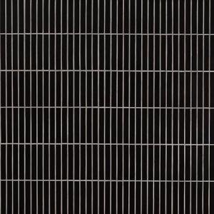 MSI Black Matte 12 in. x 12 in. Stack Pattern Matte Porcelain Tile for Kitchen Backsplash, Floor Tile, Wall Tile for Bathroom, Shower Wall Tile, Mesh Mounted Mosaic Tile