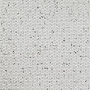 MSI Carrara Penny Round Matte Porcelain Tile for Kitchen Backsplash, Floor Tile, Wall Tile for Bathroom, Shower Wall Tile, Mesh Mounted Mosaic Tile, Sample