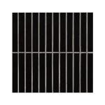 MSI Black Matte 12 in. x 12 in. Stack Pattern Matte Porcelain Tile for Kitchen Backsplash, Floor Tile, Wall Tile for Bathroom, Shower Wall Tile, Mesh Mounted Mosaic Tile