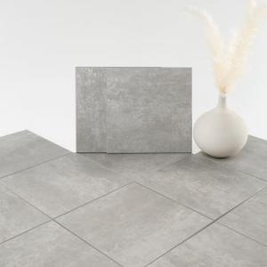 W&S 24-Sheets Peel and Stick Floor Tile, Warm Grey Stick on Backplash for Kitchen,Thicker Waterproof Luxury Flooring, Self Adhesive Faux Stone Wall Tile for Living Room,Bathroom,Bedroom