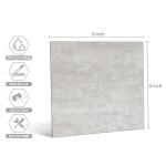 W&S 24-Sheets Peel and Stick Floor Tile, Warm Grey Stick on Backplash for Kitchen,Thicker Waterproof Luxury Flooring, Self Adhesive Faux Stone Wall Tile for Living Room,Bathroom,Bedroom