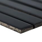 MSI Black Matte 12 in. x 12 in. Stack Pattern Matte Porcelain Tile for Kitchen Backsplash, Floor Tile, Wall Tile for Bathroom, Shower Wall Tile, Mesh Mounted Mosaic Tile