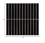 MSI Black Matte 12 in. x 12 in. Stack Pattern Matte Porcelain Tile for Kitchen Backsplash, Floor Tile, Wall Tile for Bathroom, Shower Wall Tile, Mesh Mounted Mosaic Tile