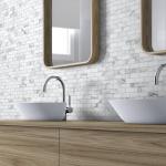 10-Sheet Subway Peel and Stick Backsplash Tile, 11.3" x 10.8" Carrara White Stone Composite Marble Looks Self Adhesive Waterproof Wall Tile, Stick on Tiles for Kitchen Bathroom Shower Fireplace