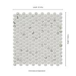MSI Carrara Penny Round Matte Porcelain Tile for Kitchen Backsplash, Floor Tile, Wall Tile for Bathroom, Shower Wall Tile, Mesh Mounted Mosaic Tile, Sample
