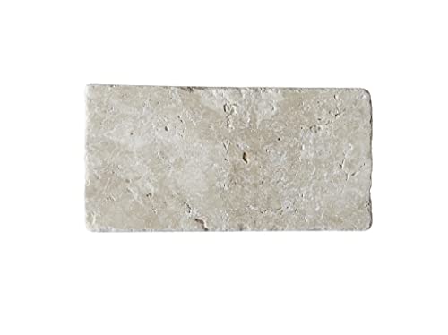 Light Travertine Tumbled Antiqued Stone Shower Tile