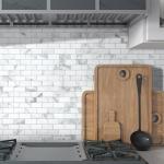 10-Sheet Subway Peel and Stick Backsplash Tile, 11.3" x 10.8" Carrara White Stone Composite Marble Looks Self Adhesive Waterproof Wall Tile, Stick on Tiles for Kitchen Bathroom Shower Fireplace