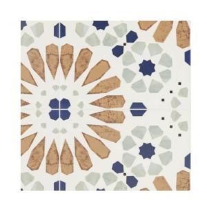 Tenedos HTC325 Flora Essence Deco Porcelain Tile – 8"x8" Decorative Matte Finish Tile for Wall, Floor, Kitchen Backsplash, Bathroom Accent (8 Pieces)