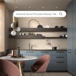 Tenedos HTC206 Almond Grove Porcelain Mosaic Tile - Beige Wood Look Matte Finish, Durable Waterproof Floor & Wall Tile for Bathroom, Kitchen, Shower (1 Sheet)