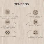 Tenedos HTC206 Almond Grove Porcelain Mosaic Tile - Beige Wood Look Matte Finish, Durable Waterproof Floor & Wall Tile for Bathroom, Kitchen, Shower (1 Sheet)