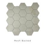 Tenedos HTC168 Azurite 3" Turquoise Blue Mixed Hexagon Matte Porcelain Mosaic Tile – Marble Look, Ideal for Backsplash, Shower, Wall & Floor Use (1 Sheet)