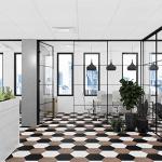 Lucida Surfaces Luxury Vinyl Floor Tiles | Glue Down Adhesive Flooring | 25 Colorful Hexagon Tiles | MosaiCore | 12.25 Sq. Feet