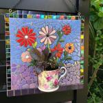 Youway Style Gray Glass Mosaic Tiles for Crafts Bulk,200g Broken Glass Pieces for Mosaic Art Crafts,Garden Mosaic Supplies