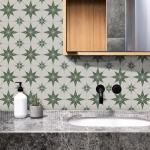 VICCI 12Pcs Wall Sticker 5.9x5.9 inch Wall Tile Decor Peel and Stick Backsplash for Bathroom Kitchen Tile Stickers Self Adhesive Decoration Decals