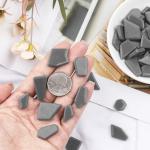 Youway Style Gray Glass Mosaic Tiles for Crafts Bulk,200g Broken Glass Pieces for Mosaic Art Crafts,Garden Mosaic Supplies