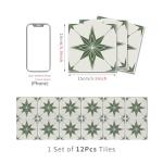 VICCI 12Pcs Wall Sticker 5.9x5.9 inch Wall Tile Decor Peel and Stick Backsplash for Bathroom Kitchen Tile Stickers Self Adhesive Decoration Decals