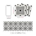 VICCI 12Pcs Tile Stickers 5.9x5.9 inch Peel and Stick Wall Sticker, Self Adhesive Decorative Tiles Decals for Kitchen Bathroom Laundry Stair Fireplace Wall Art Decor Stickers
