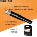 5 Packs Dry Diamond Drill Bits Set 1/4" 6mm Vacuum Brazed Diamond Hole Saws for Granite Tile Ceramic Marble Stone Glass and More Hard Materials (not for Wood), Round Shank with Storage Case.