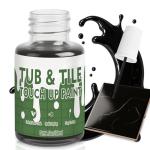 AstraVox Tub and Tile Paint, 1.5 Oz Bathtub Touch Up Paint Pen for Countertops, Porcelain, Sink, Ceramic Tile, Strong Adhesion & Waterproof & Quick Dry, for Repairing Scratches, Spots and Chips (Black)