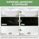 AstraVox Tub and Tile Paint, 1.5 Oz Bathtub Touch Up Paint Pen for Countertops, Porcelain, Sink, Ceramic Tile, Strong Adhesion & Waterproof & Quick Dry, for Repairing Scratches, Spots and Chips (Black)