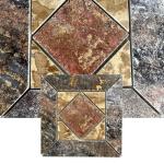 Tenedos Terra Mosaic 6x6 Matte Porcelain Tile – Decorative Durable Floor & Wall Tile for Indoor and Outdoor Use, Multi-Color Stone Look Design, Waterproof & Stain-Resistant – 10 Tile Box