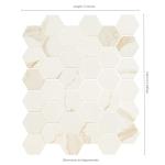 MSI Eden Calacatta 12 in. x 12 in. Hexagon Matte Porcelain Mosaic Floor & Wall Tile for Kitchen Backsplash, Accent and Shower Walls
