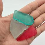 1.1lb Irregular Frosted Glass Mosaic Tiles Bulk – DIY Craft Supplies for Jewelry, Picture Frames, Coasters, Garden Decor, Indoor & Outdoor Mosaic Art Projects (Mix Color, 0.98-2.36 inch)