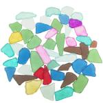 1.1lb Irregular Frosted Glass Mosaic Tiles Bulk – DIY Craft Supplies for Jewelry, Picture Frames, Coasters, Garden Decor, Indoor & Outdoor Mosaic Art Projects (Mix Color, 0.98-2.36 inch)