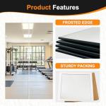 Delma Frameless Mirror Tiles 16"x12"x8 Pcs Wall Mounted, Shatter Resistant Full Length Tempered Glass Panels for Home Gym Bathroom Bedroom & Living Room Decor