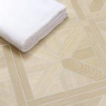 12-Pack Peel and Stick Floor Tile, 12" x 12" Pinwheel SPC Self-Adhesive Luxury Vinyl Flooring, Wood-Look Groutable Backsplash Tile for Kitchen Bathroom, Natural Oak, Covers 12 Sq. Ft.