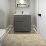 12-Pack Peel and Stick Floor Tile, 12" x 12" Pinwheel SPC Self-Adhesive Luxury Vinyl Flooring, Wood-Look Groutable Backsplash Tile for Kitchen Bathroom, Natural Oak, Covers 12 Sq. Ft.