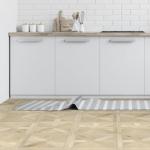 12-Pack Peel and Stick Floor Tile, 12" x 12" Pinwheel SPC Self-Adhesive Luxury Vinyl Flooring, Wood-Look Groutable Backsplash Tile for Kitchen Bathroom, Natural Oak, Covers 12 Sq. Ft.