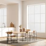 3 Rolls 48 X 157.5inch Frosted Glass Window Film, Shackcom Bathroom Window Privacy Film - Non Adhesive Static Cling - Sun UV Blocking Heat Control Door Window Covering Decals for Home