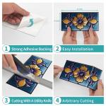 VICCI 16Pcs Tile Stickers 8" x 4" Peel & Stick Kitchen Backsplash - Decorative Wall Tiles Decals - Self-Adhesive Waterproof Removable for Bathroom Cabinets Home DIY Projects Decor