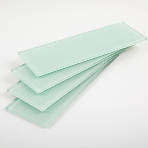 Light Green 4x12 Inch Glass Subway Tiles