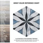 Cassis Hex Flower Black 8-5/8" x 9-7/8" Porcelain Floor and Wall Tile