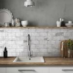 Vamos Tile Peel and Stick Backsplash Tile, 3''x6'' PVC Subway Tile, Stick on Backsplash for Kitchen/Bathroom/Fireplace,4-Piece Glossy Statury White with Dark Gray Grout