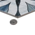 Cassis Hex Flower Black 8-5/8" x 9-7/8" Porcelain Floor and Wall Tile