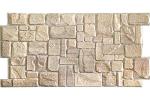 Dundee Deco PG7005-5 Beige Faux Limestone PVC 3D Wall Panel, 3.3 ft X 1.7 ft (98 cm X 50cm), Interior Design Wall Paneling Decor, 5.61 sq. ft. (0.49sq. m) Each, Pack of 5