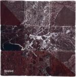 Tenedos Burgundy Marble 4x4 Inch Tumbled Tile
