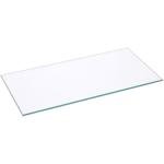 Clear 4" x 8" Rectangle Glass Shower Tile