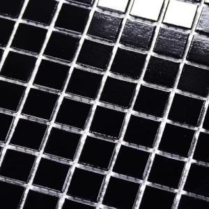 Black Glass Mosaic Tiles for Showers and More
