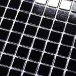 Black Glass Mosaic Tiles for Showers and More