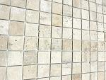 Light Ivory Tumbled Travertine Mosaic Shower Tile