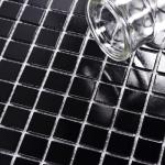 Black Glass Mosaic Tiles for Showers and More