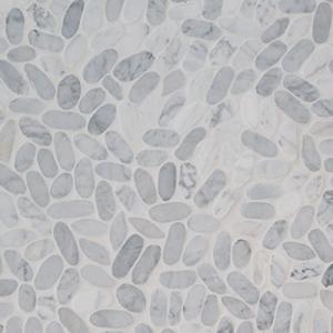 Carrara White Pebble Mosaic Tile for Showers