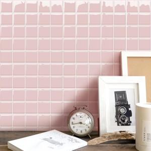 Alwayspon 10x10 pink 3D peel-and-stick wall tiles