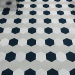 Colorful Hexagon Vinyl Shower Floor Tiles - 25 Tiles