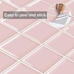Alwayspon 10x10 pink 3D peel-and-stick wall tiles