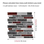 Black and Red Marble Peel and Stick Vinyl Tiles